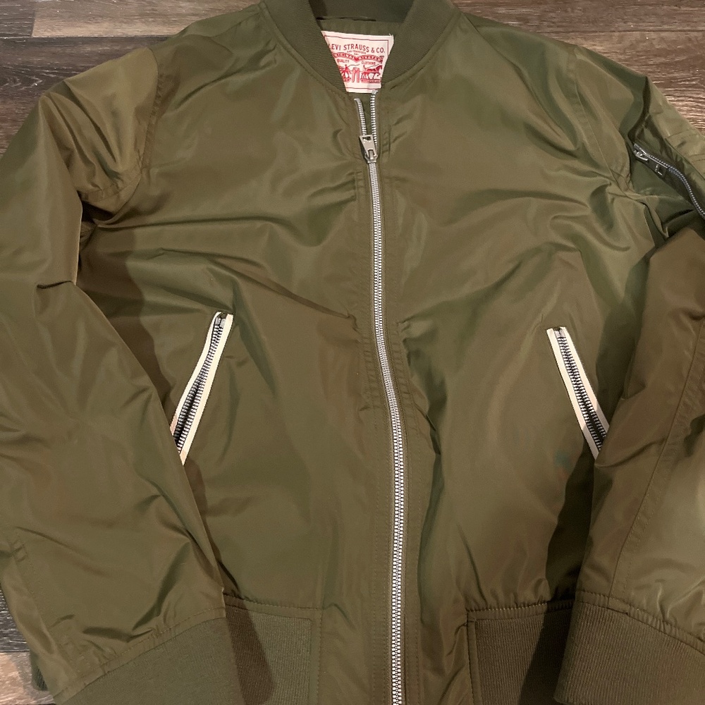 Levi Strauss Army Green Bomber Jacket